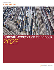Cover of the 2023 Federal Depreciation Handbook from Checkpoint.