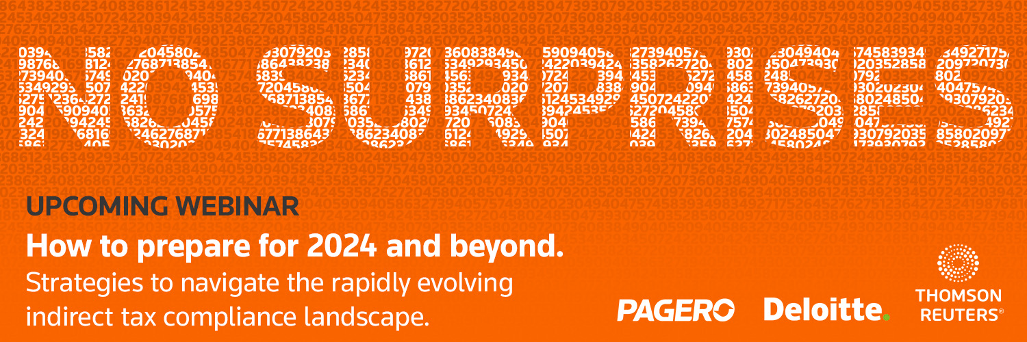 Webinar titled "No Surprises: How to prepare for 2024 and beyond" with an orange background.