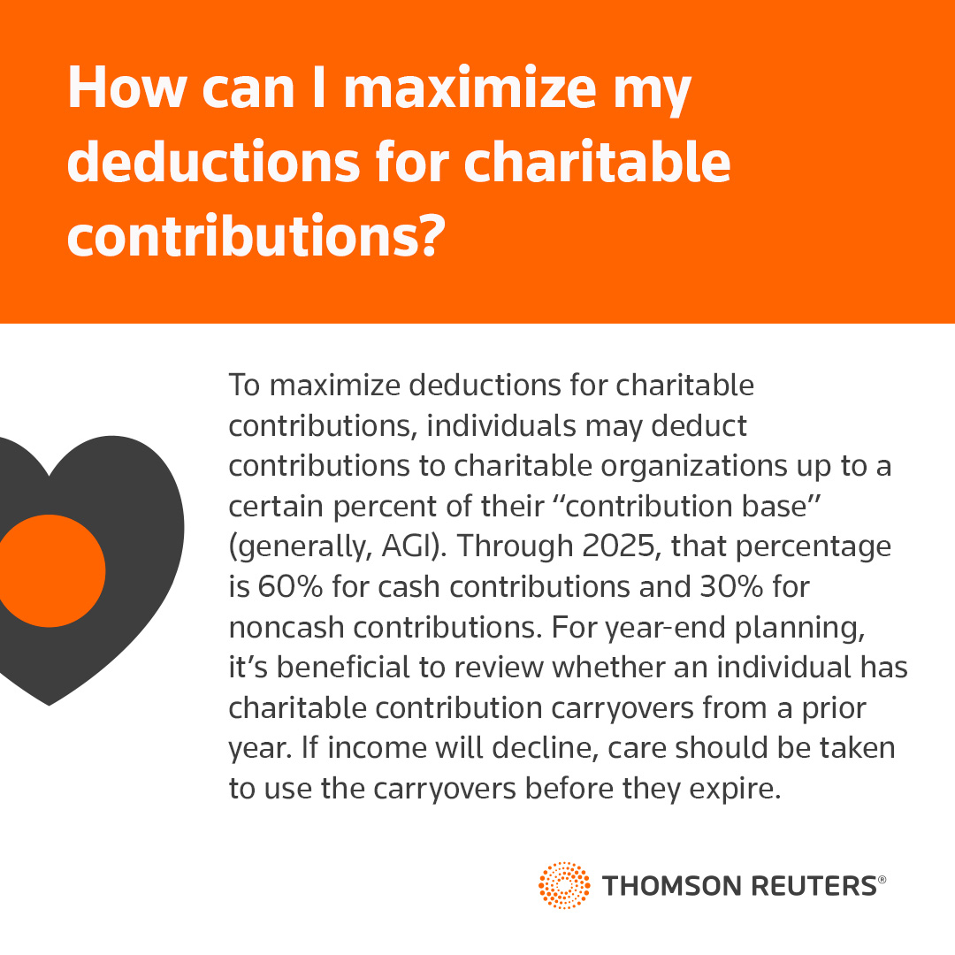 How can I maximize my deductions for charitable contributions?