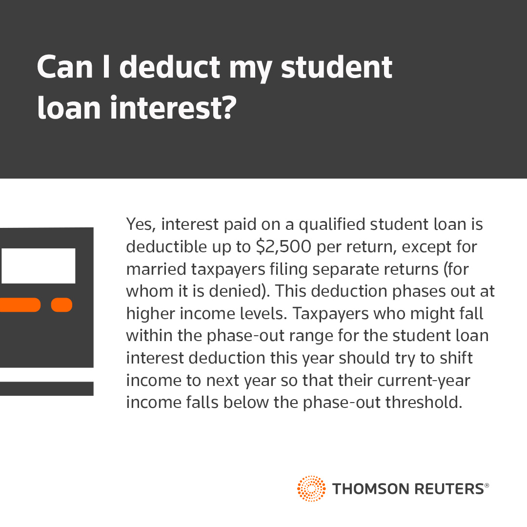 Can I deduct my student loan interest?