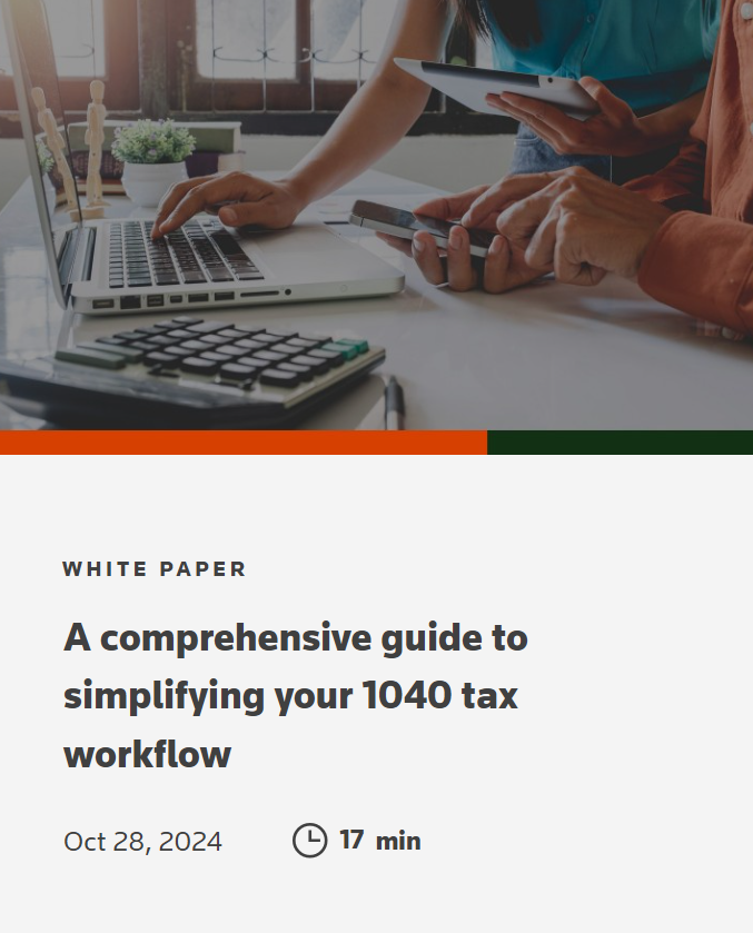 Cover of 1040 white paper