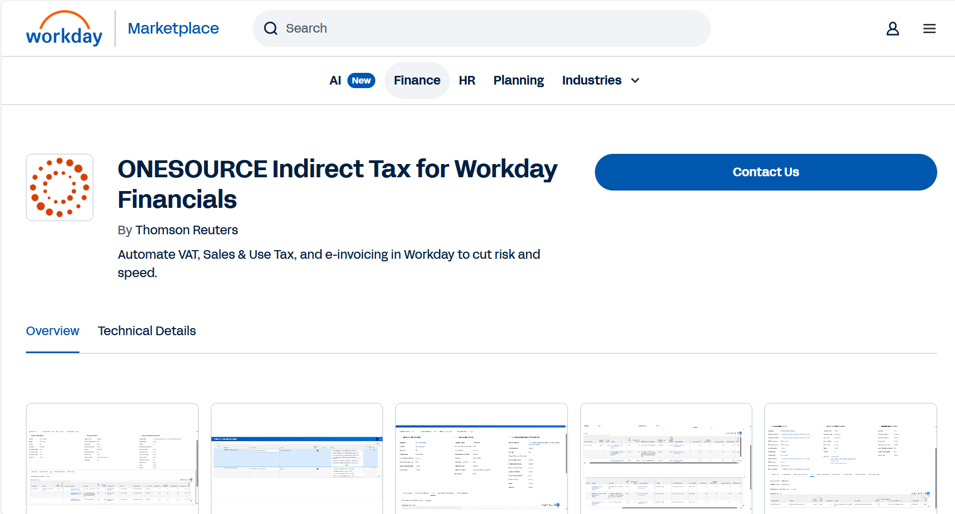 ONESOURCE Indirect Tax for Workday Financials