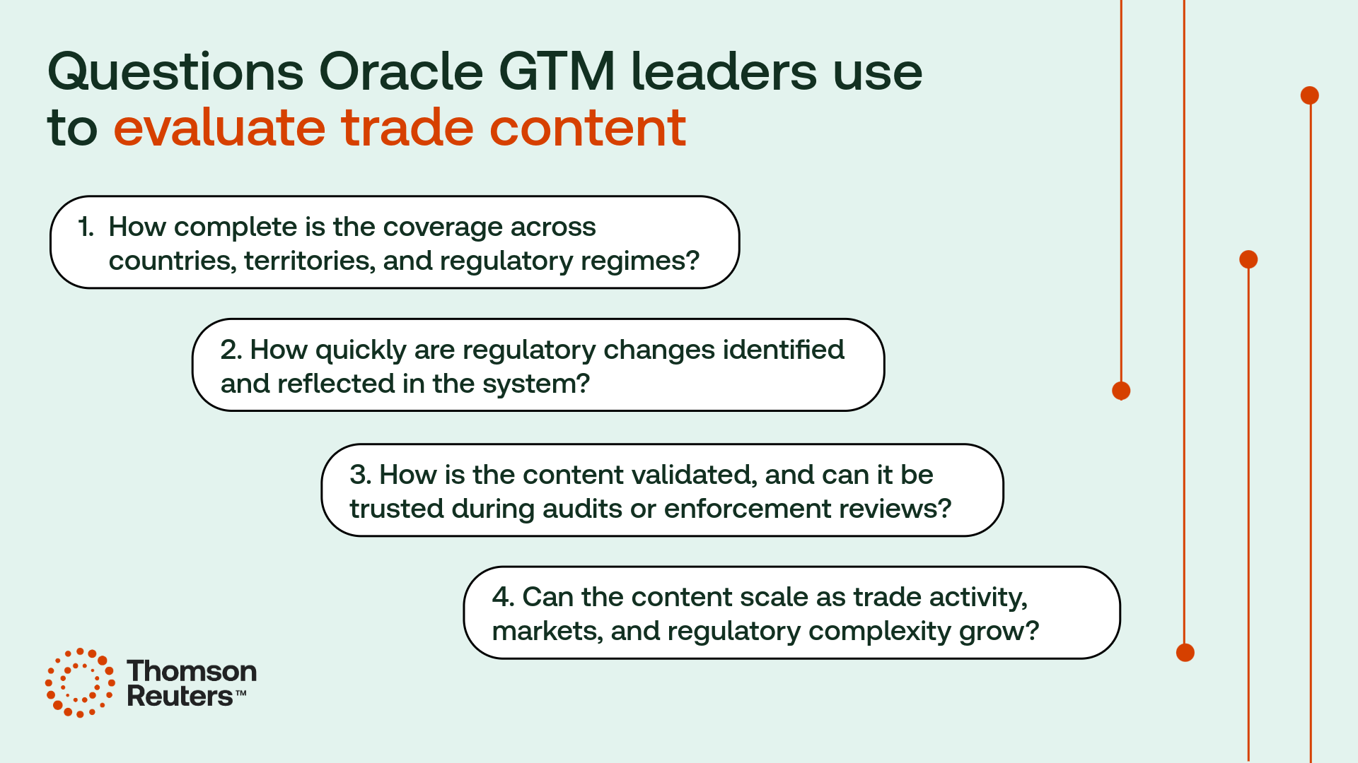 Questions Oracle GTM leaders use to evaluate trade content