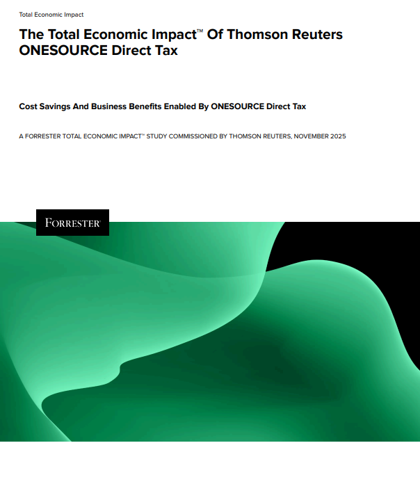Forrester TEI ONESOURCE Direct Tax study cover