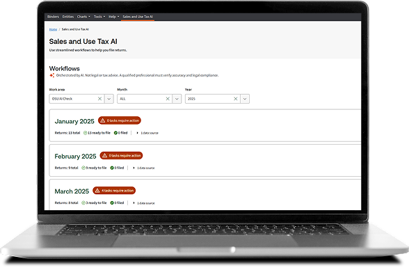 ONESOURCE Sales and Use Tax powered by CoCounsel