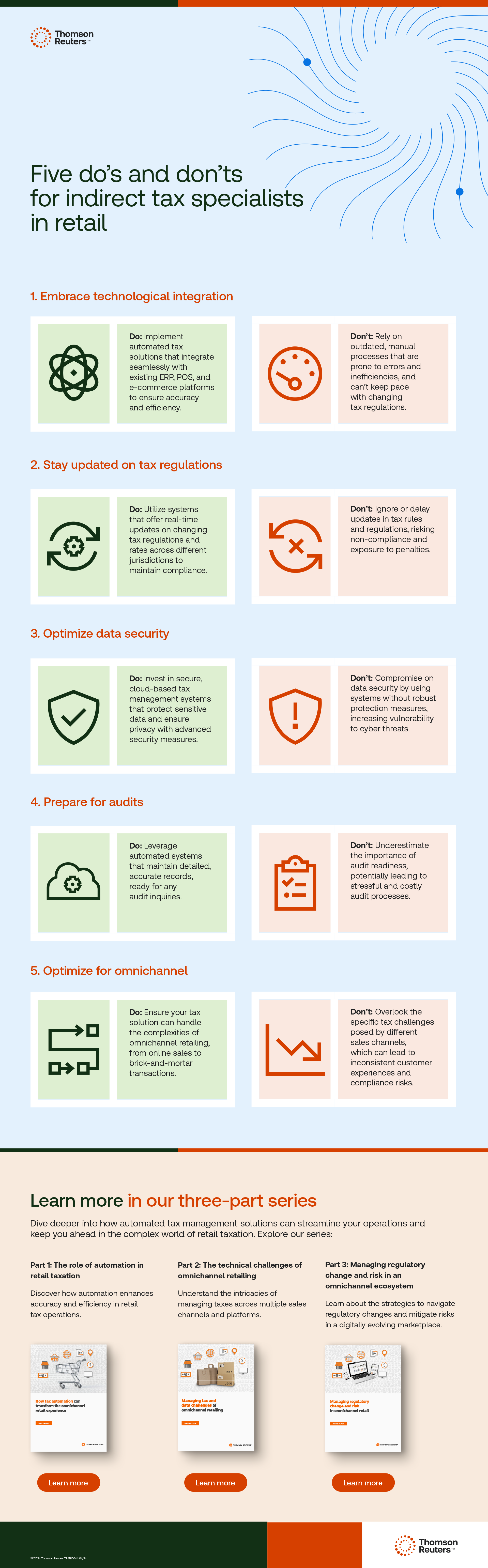 ONESOURCE: Five Do's and Don'ts for Indirect Tax Specialists in Retail Infographic