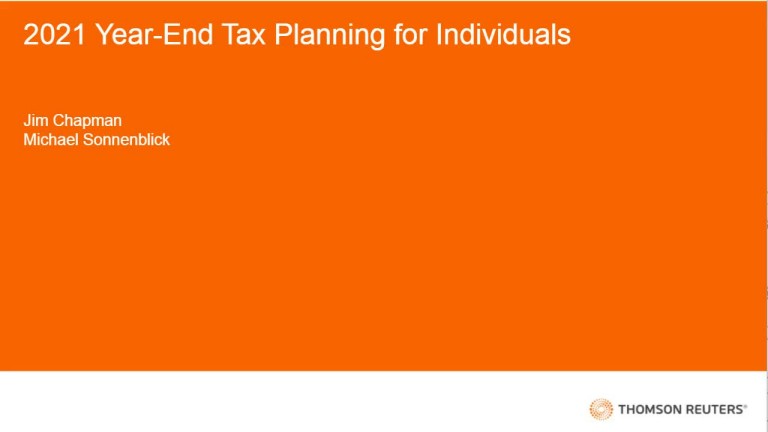 2021 year-end tax planning for individuals