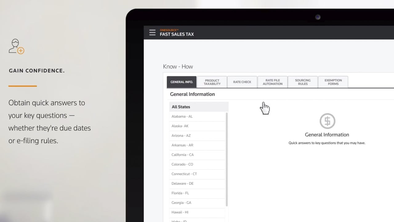 Video Still of Fast Sales Tax screen