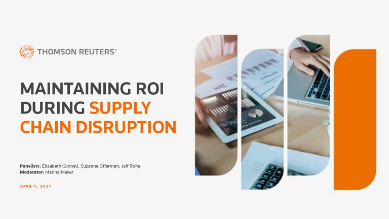 Maintaining ROI during supply chain disruption on-demand webinar video still
