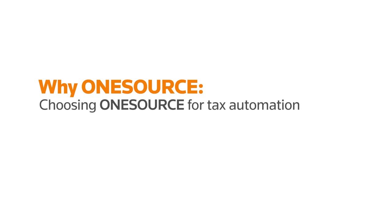 Why corporate tax departments choose ONESOURCE