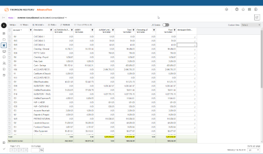 AdvanceFlow screenshot | Consolidate trial balance